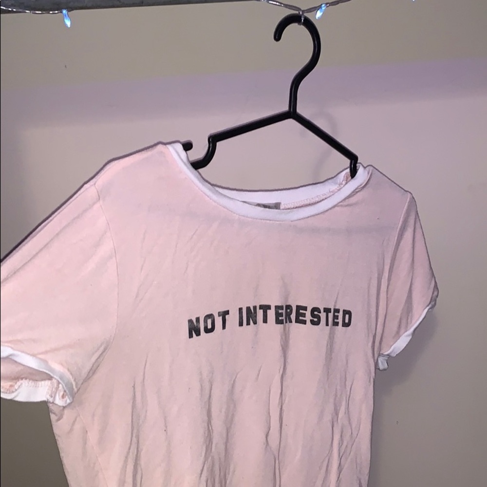 not interested crop top